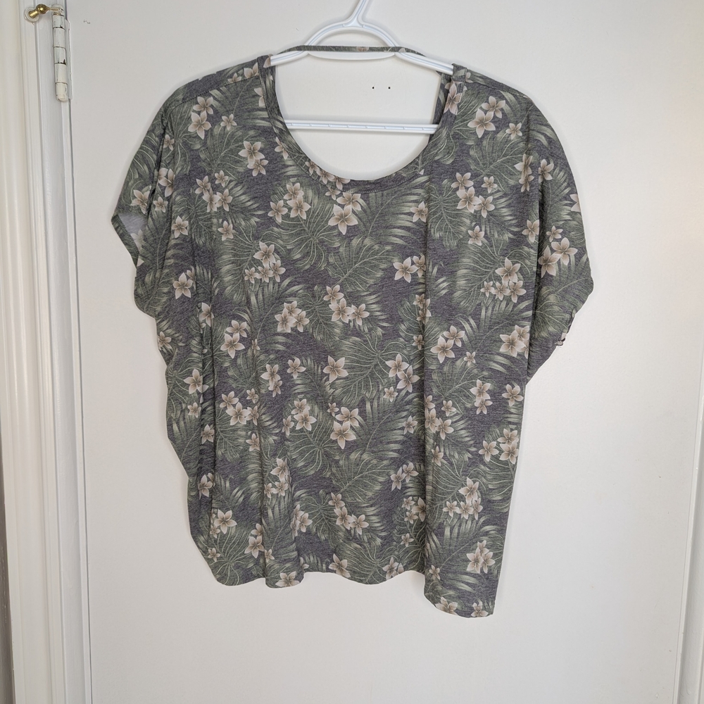 CHASER FLORAL PRINT TOP, WOMENS MEDIUM